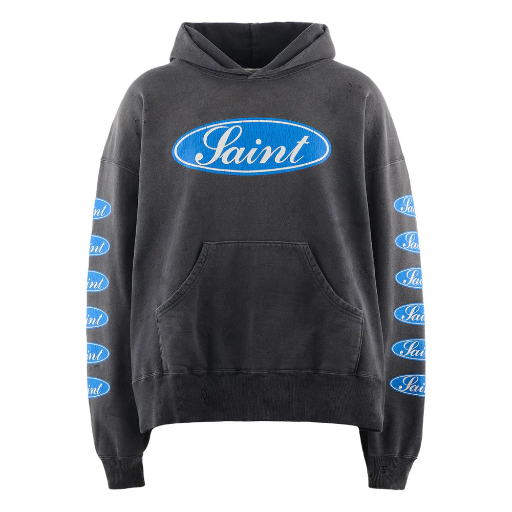 SAINT MICHAEL LOVE AMONG HOODIE BLACK/BLUE
