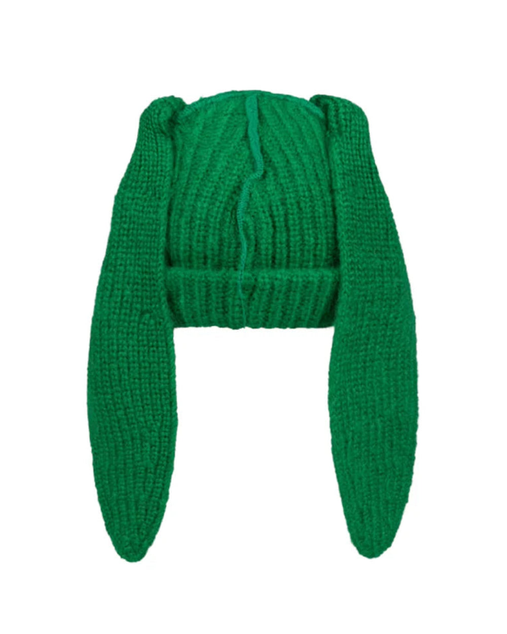 CHARLES JEFFREY LOVERBOY MOHAIR CHUNKY RABBIT BEANIE IN GREEN