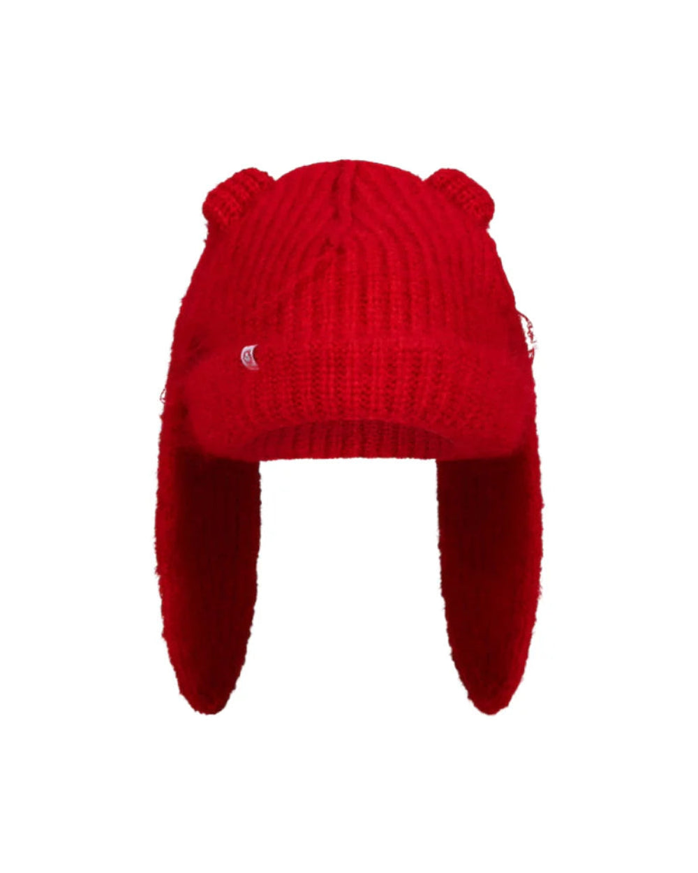 CHARLES JEFFREY LOVERBOY MOHAIR CHUNKY RABBIT BEANIE IN RED