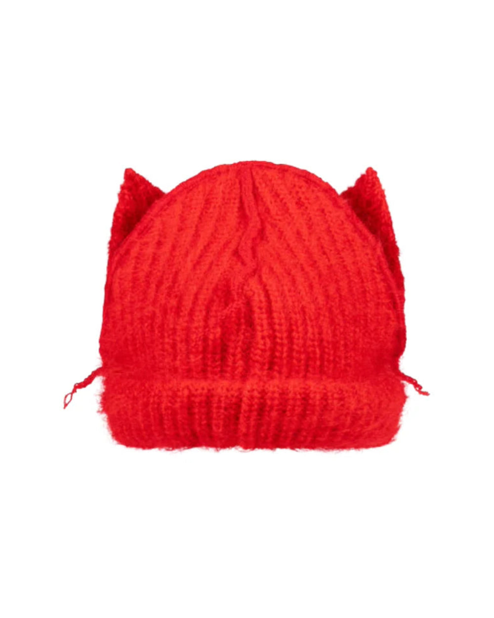 CHARLES JEFFREY LOVERBOY MOHAIR CHUNKY EARS BEANIE IN RED