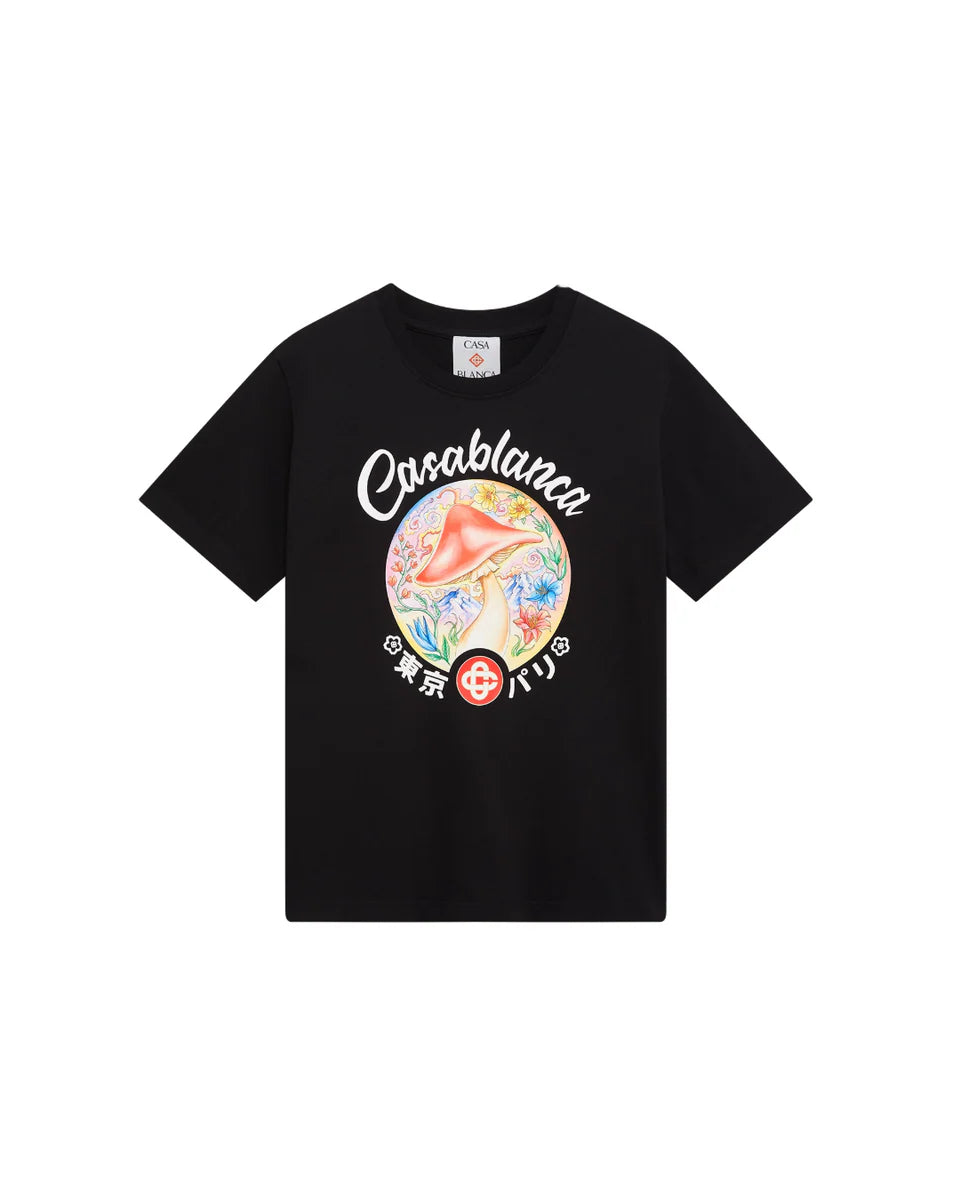 CASA BLANCA MUSHROOM EMBLEM SHORT SLEEVE T-SHIRT