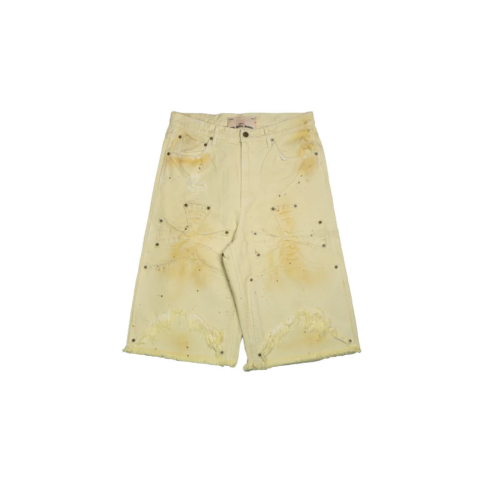 SEKRIT SAINTS Cream CHOPPER SHORTS