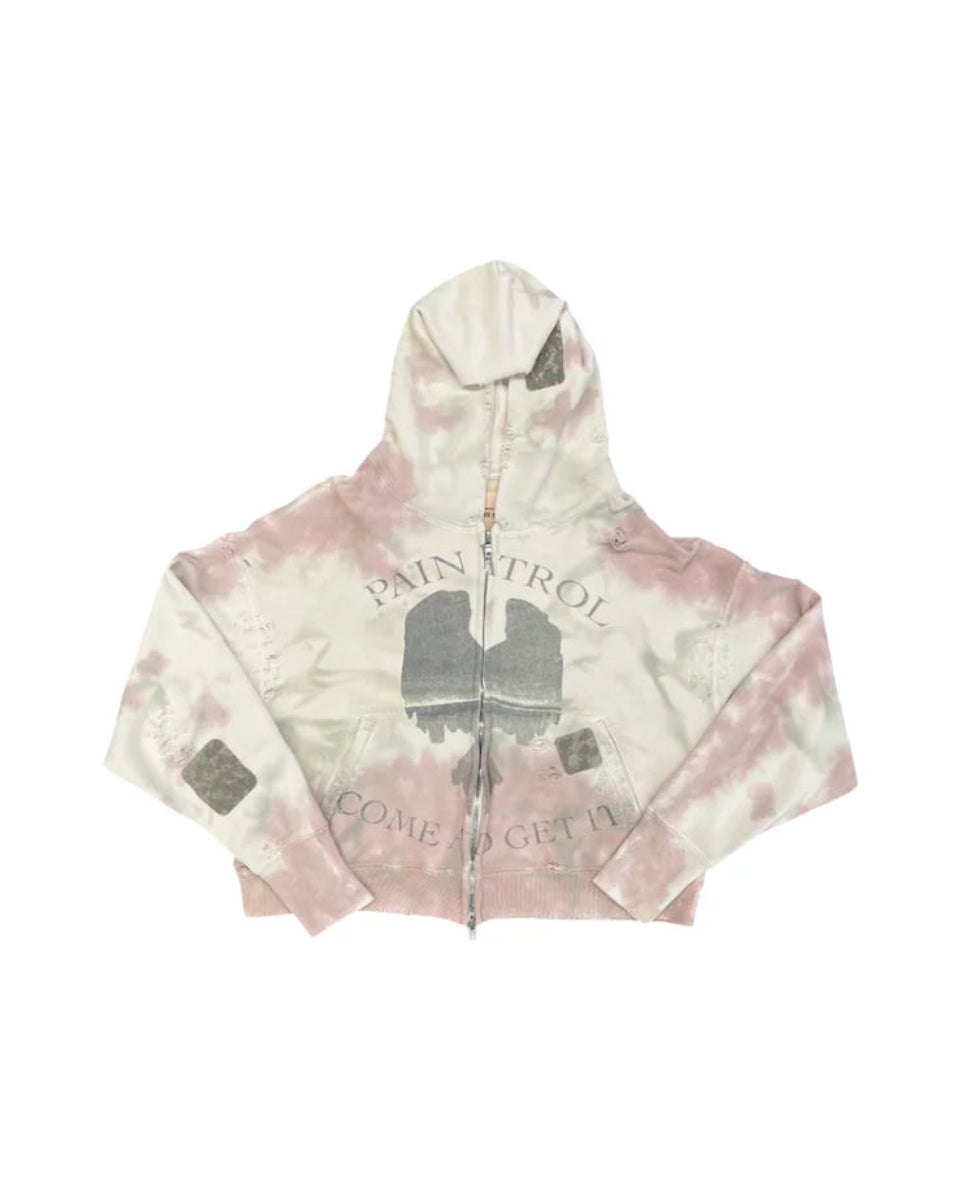 SEKRIT SAINTS PAIN ZIP-UP HOODIE