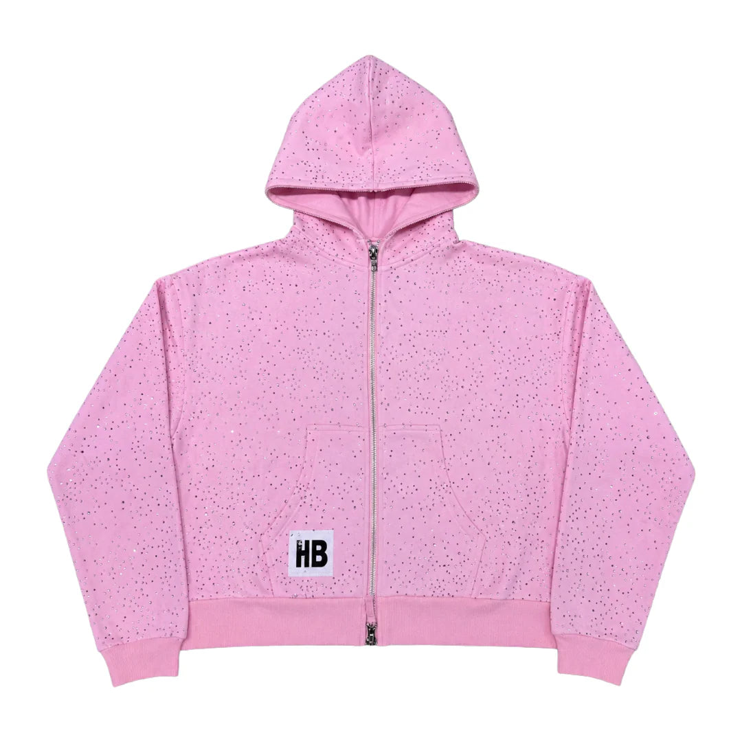 HYPEBOYS BLING HOODIE ( PINK )