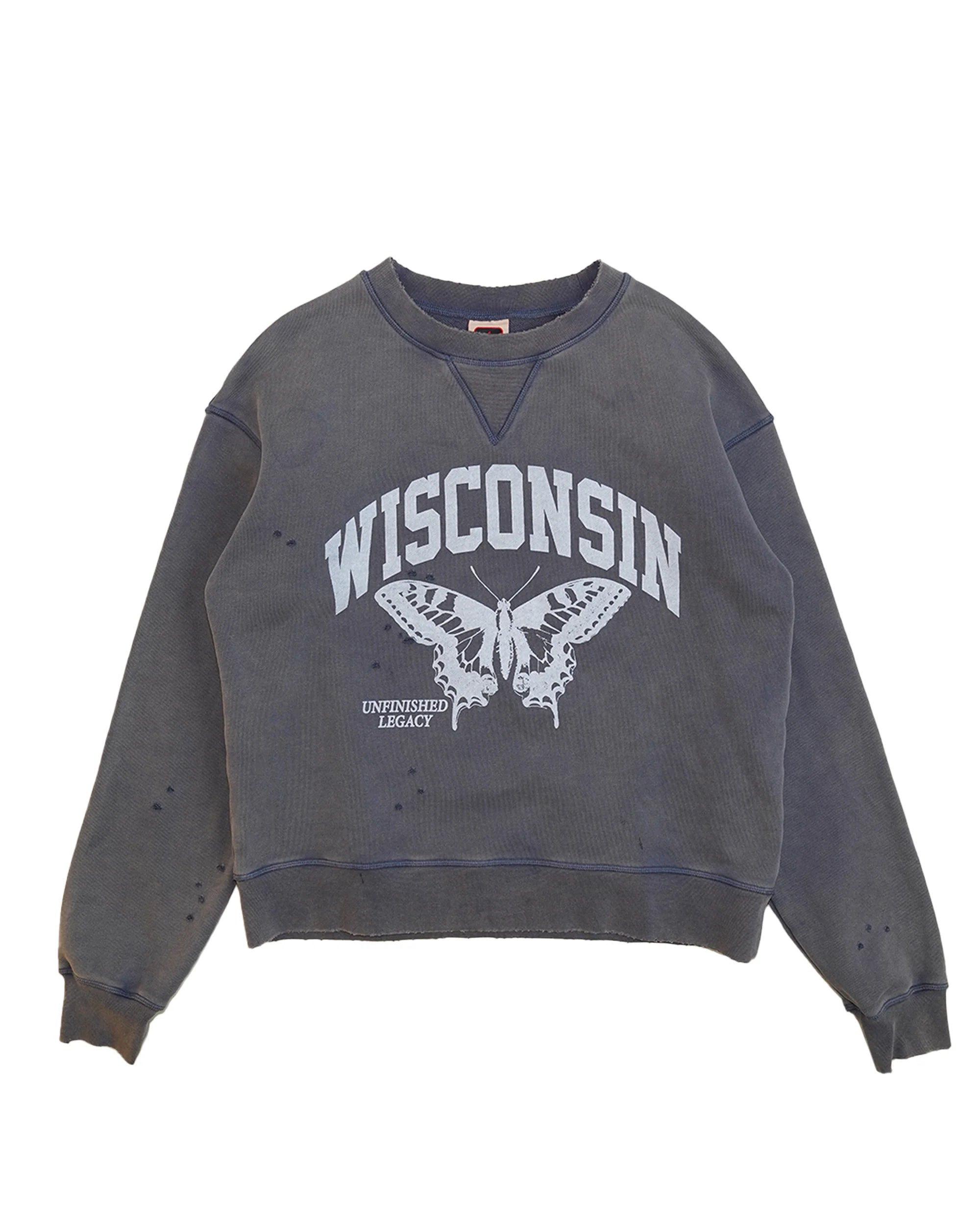 UNFINISHED LEGACY | WISCONSIN, GREY WASHED CREWNECK