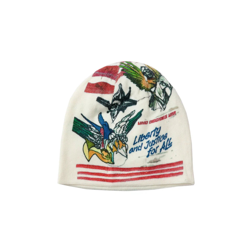 WHO DECIDES WAR AMERICANA KNIT HAT