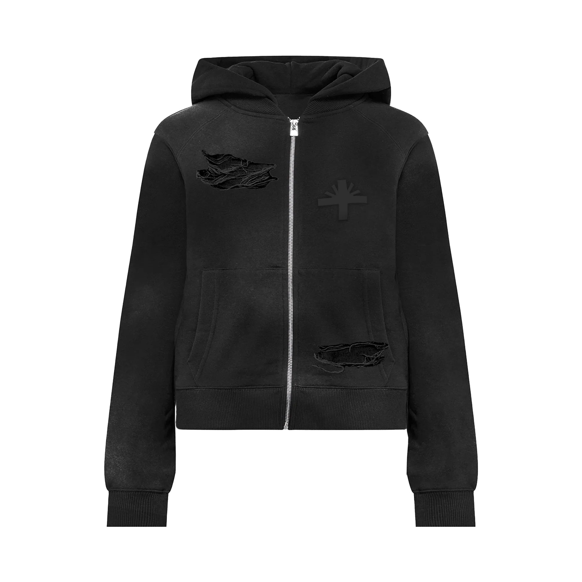 VERTABRAE Classic Obsidian Full Zip-Up Hoodie