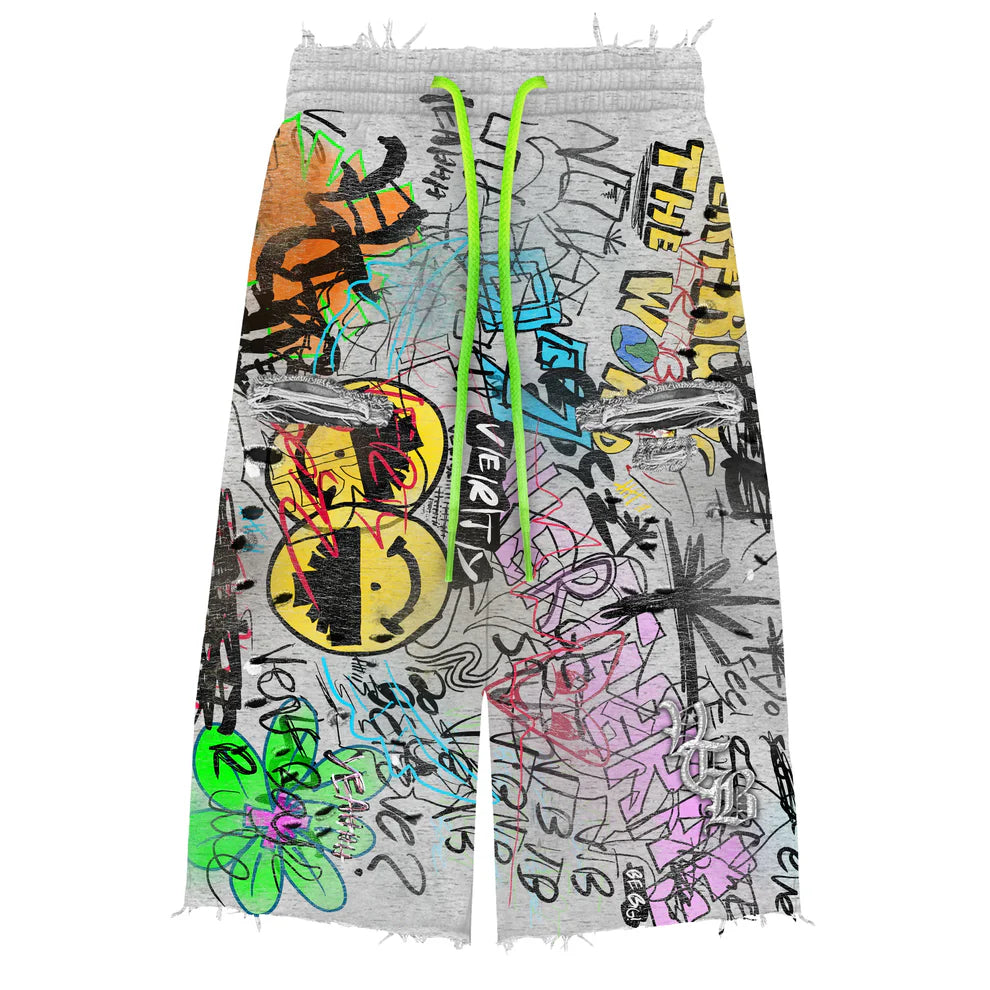 Vertabrae Detention Shorts Grey/Multi