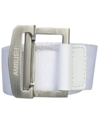 AMBUSH WHITE LOGO BUCKLE BELT