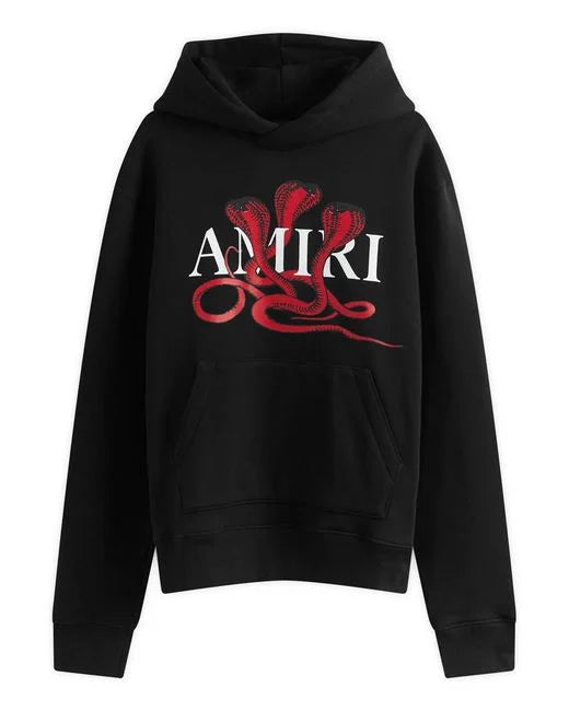 Amiri Black & Red Snake Graphic Hoodie