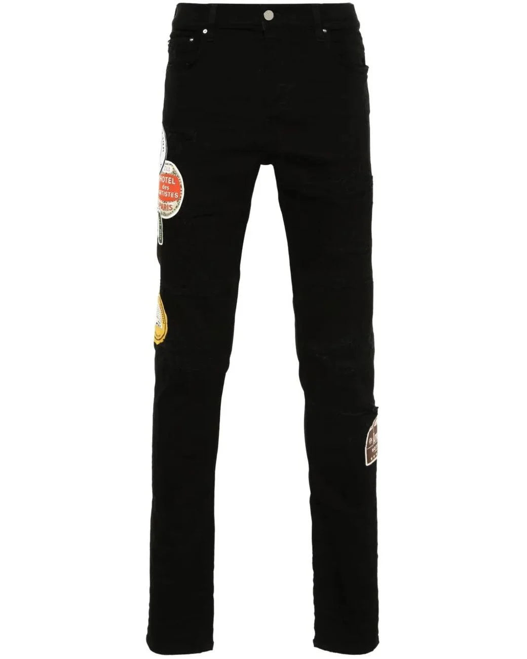 AMIRI Black Travel Patch Repair Jeans