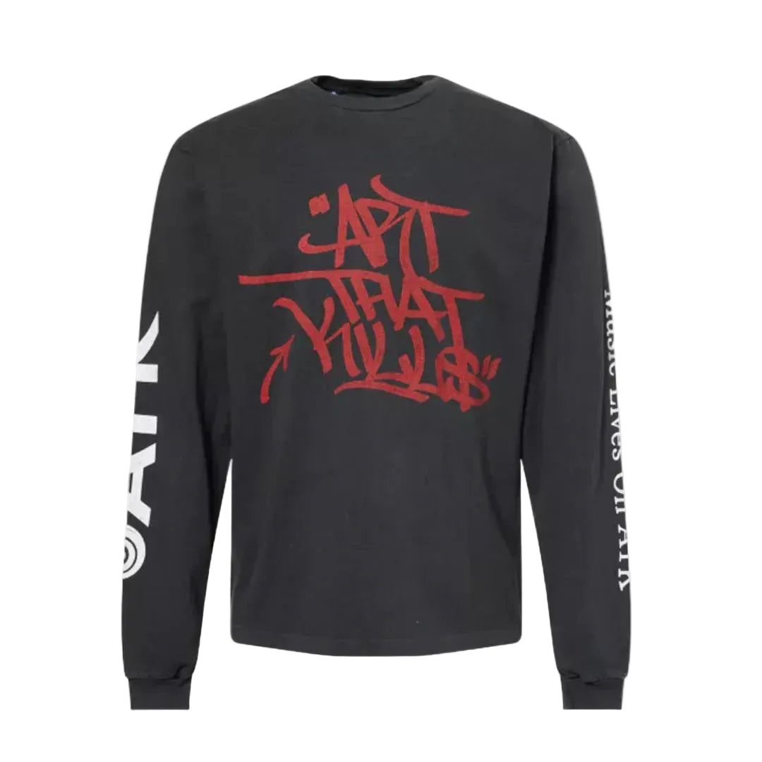 GALLERY DEPT Music Lives On L/S Washed Black