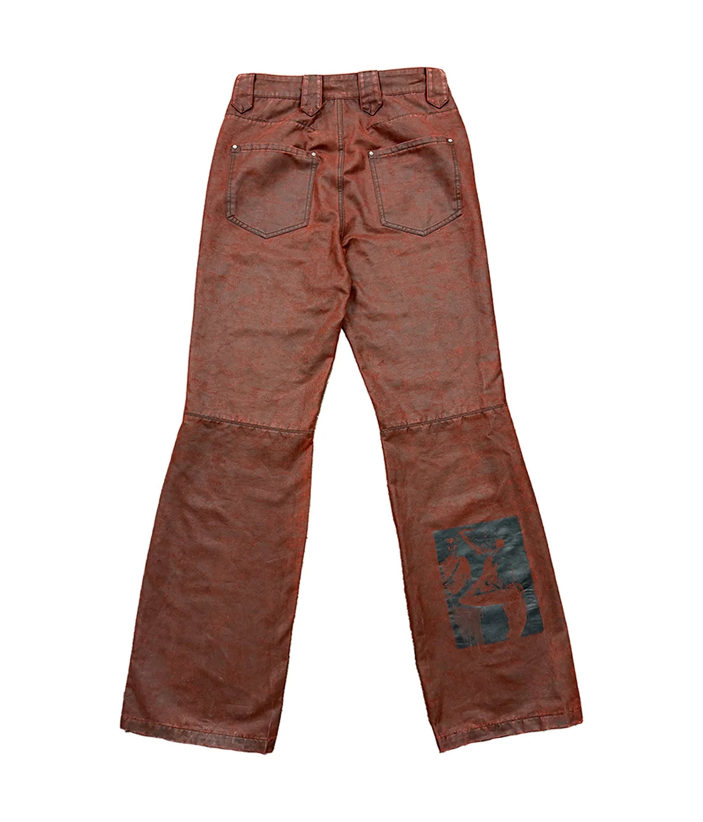 RICHILL Melancholy Printed Coated Bootcut Jeans