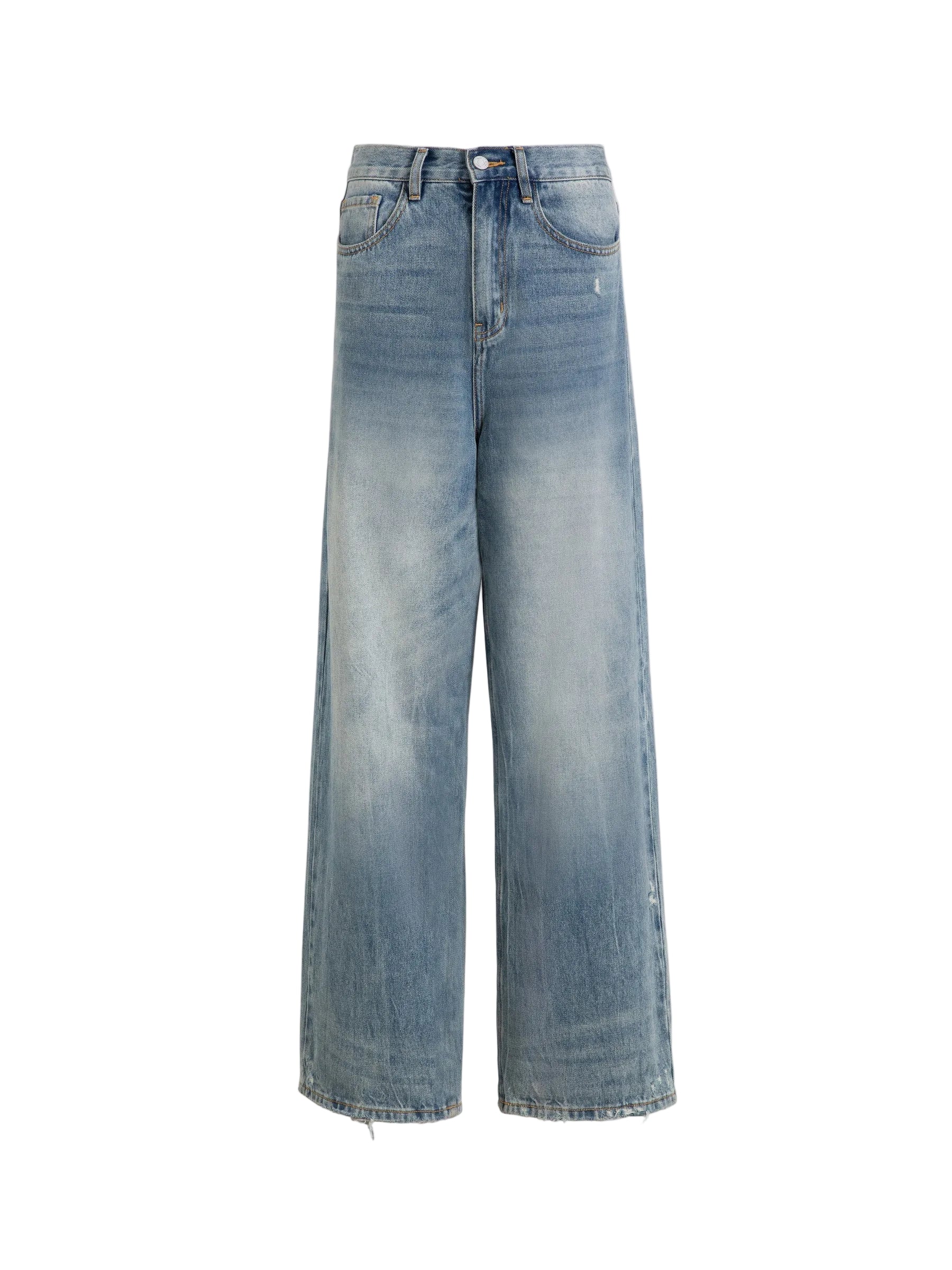 FOUND Lacy Baggy Jeans Blue