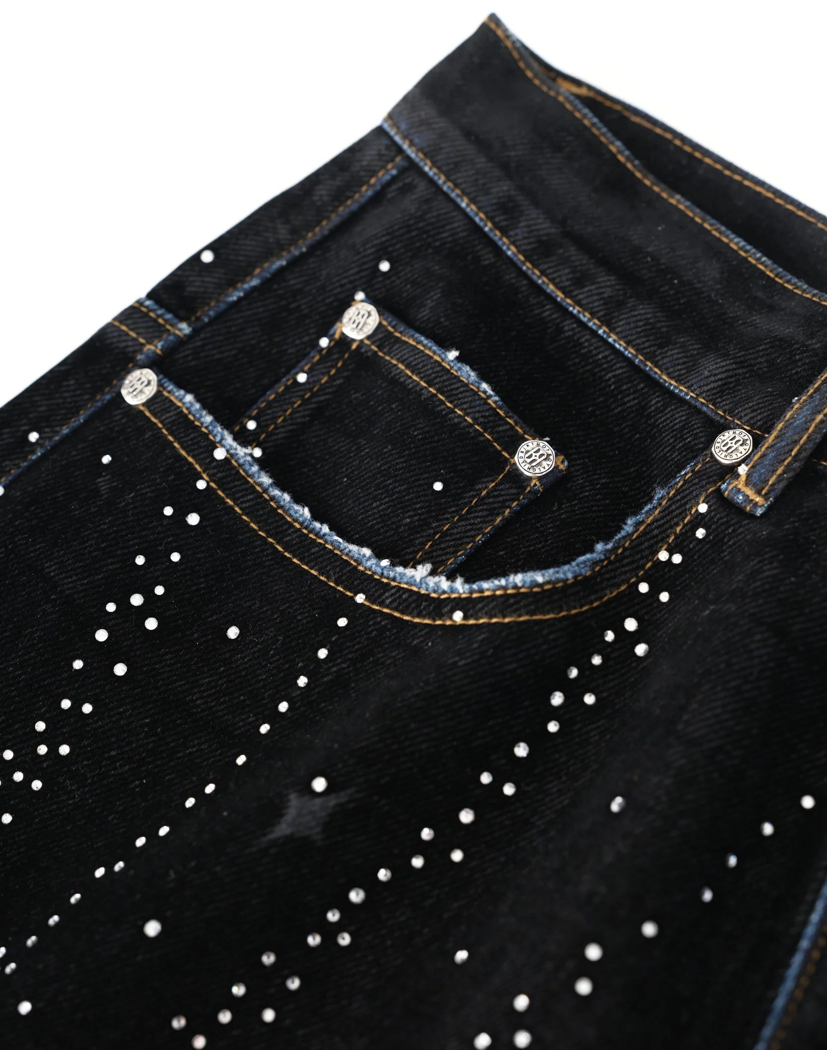 BIRTH OF ROYAL CHILD | 20K Diamond Starlight Denim Shorts IN Black