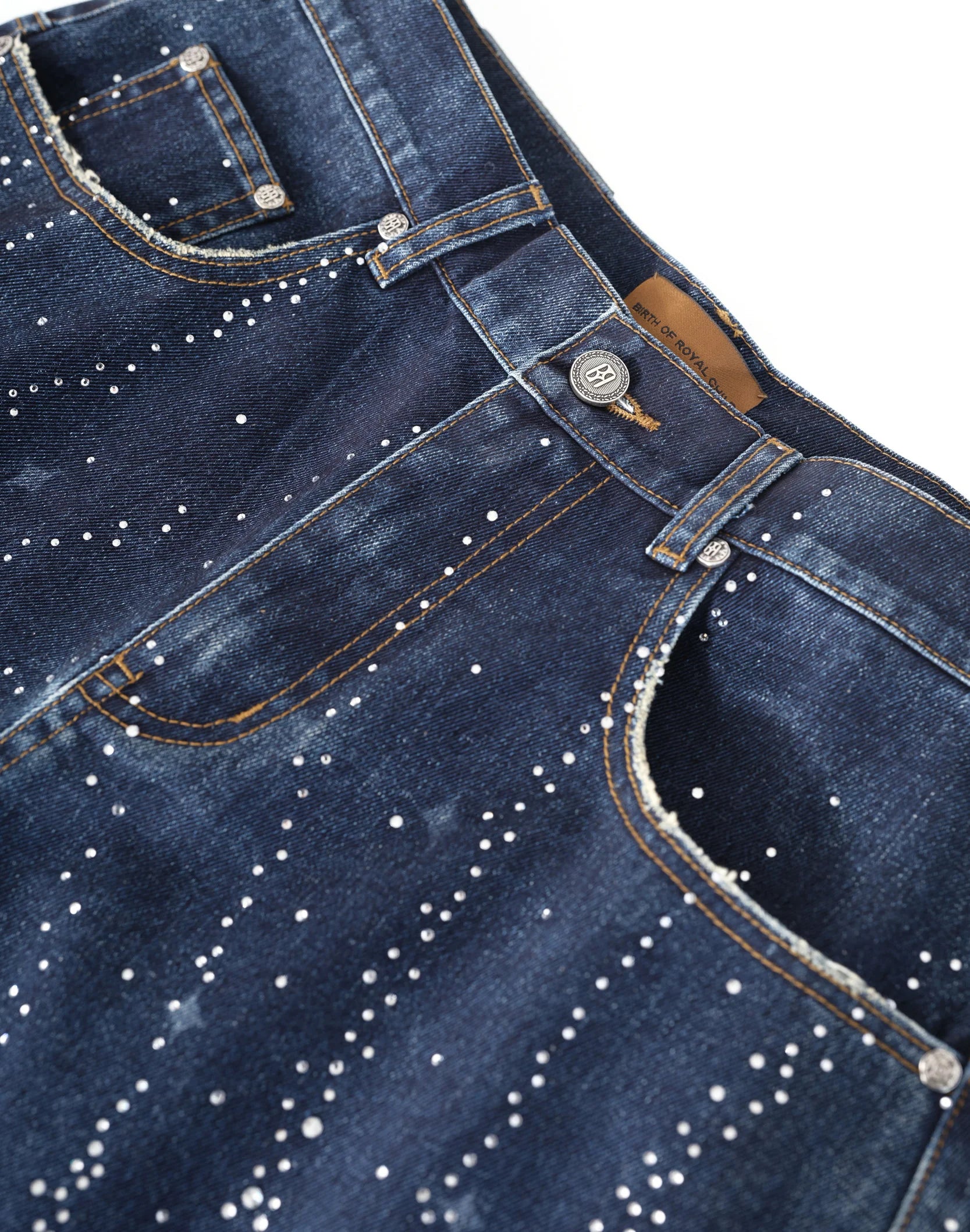 BIRTH OF ROYAL CHILD | 20K Diamond Starlight Denim Shorts IN Blue