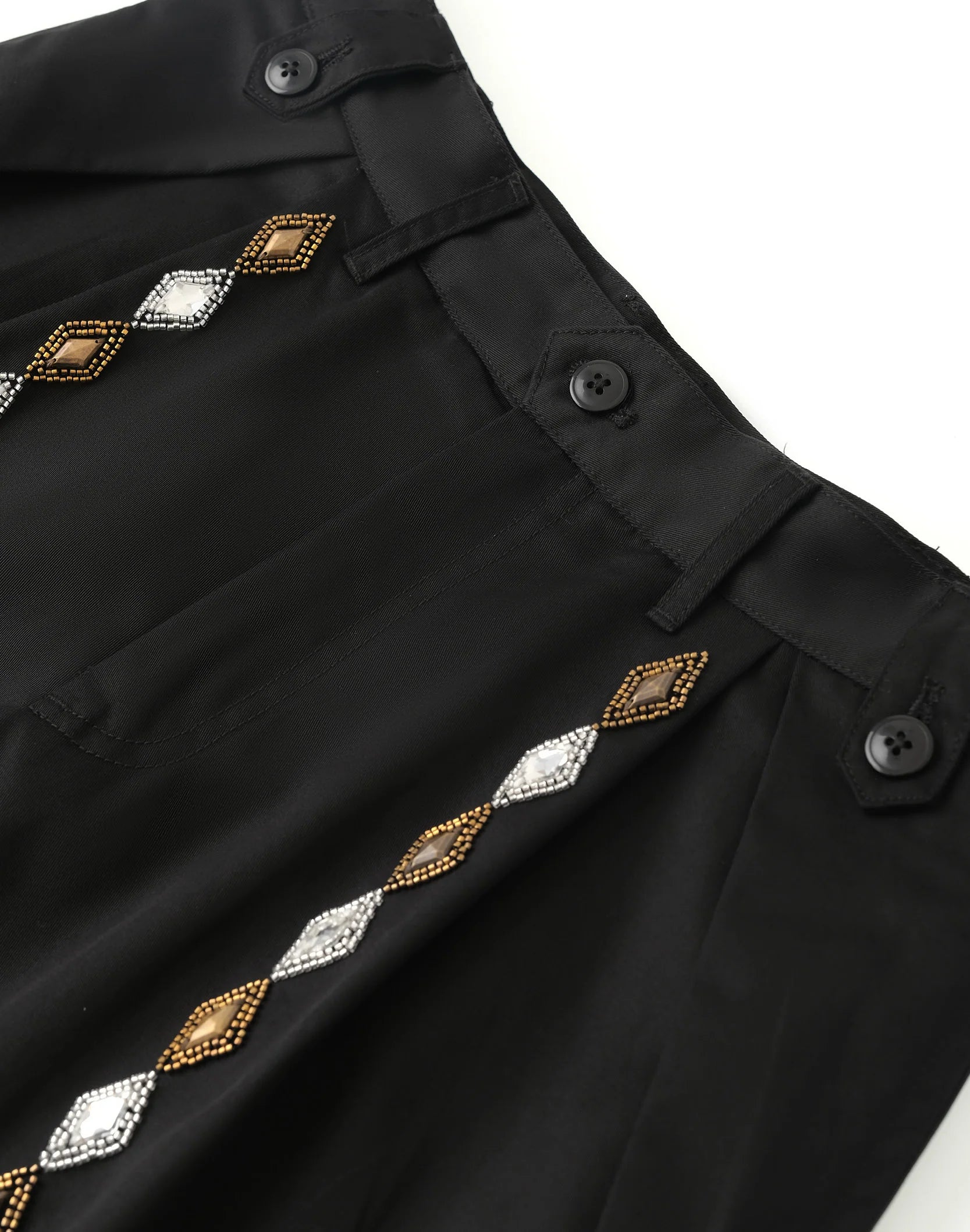 BIRTH OF ROYAL CHILD | Gemstone Bermuda Shorts in BLK