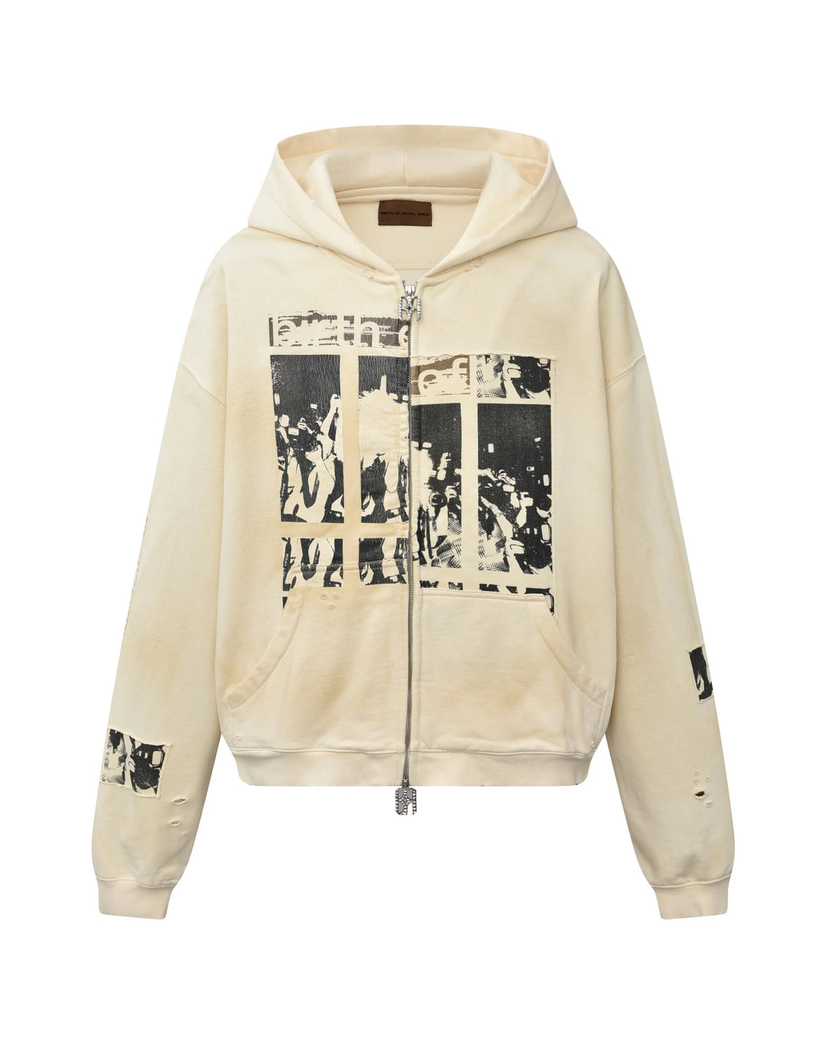 BIRTH OF ROYAL CHILD Flashlight Hoodie in White