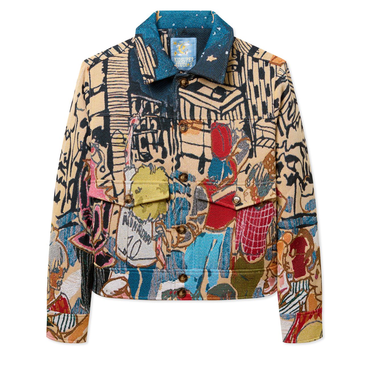KID SUPER Jaquarded pocket detail Jacket Multi