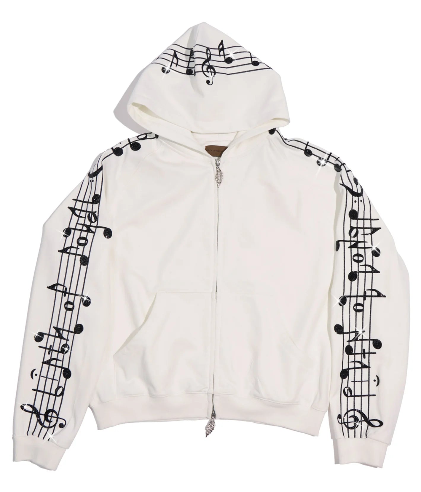 Birth Of A Royal Child Crystal Notes Raglan Hoodie White