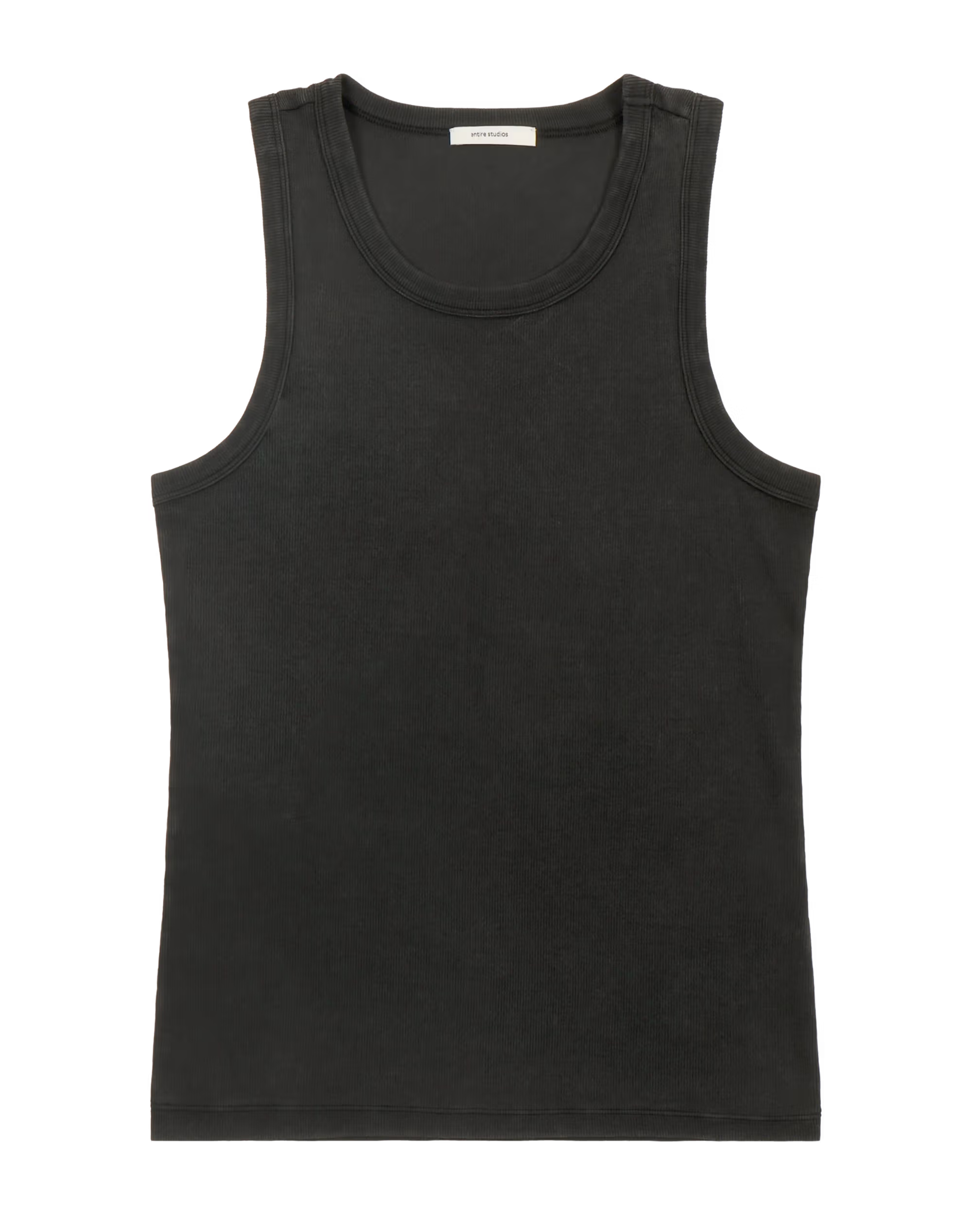ENTIRE STUDIOS RIB TANK WASHED BLACK