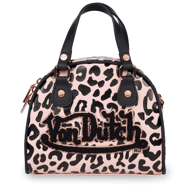 VON DUTCH CHEETAH PINK BOWLING BAG SMALL