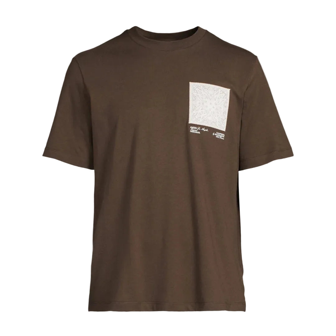AMIRI MA Bandana Silk Applique Tee Brown