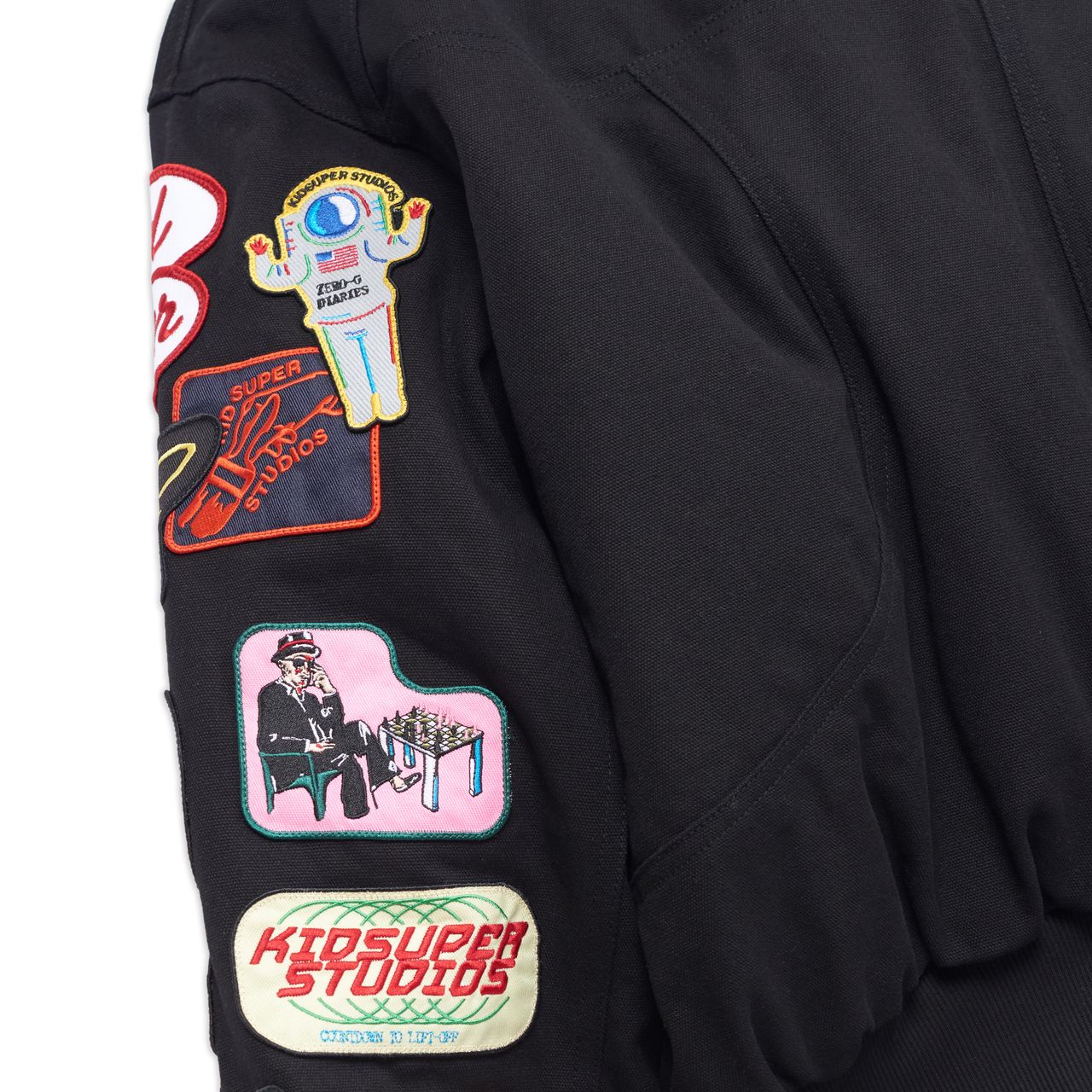 KID SUPER Patches Bomber Jacket Black