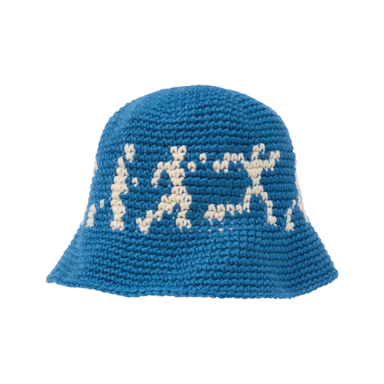 KID SUPER Running Guys Crochet Hat Blue