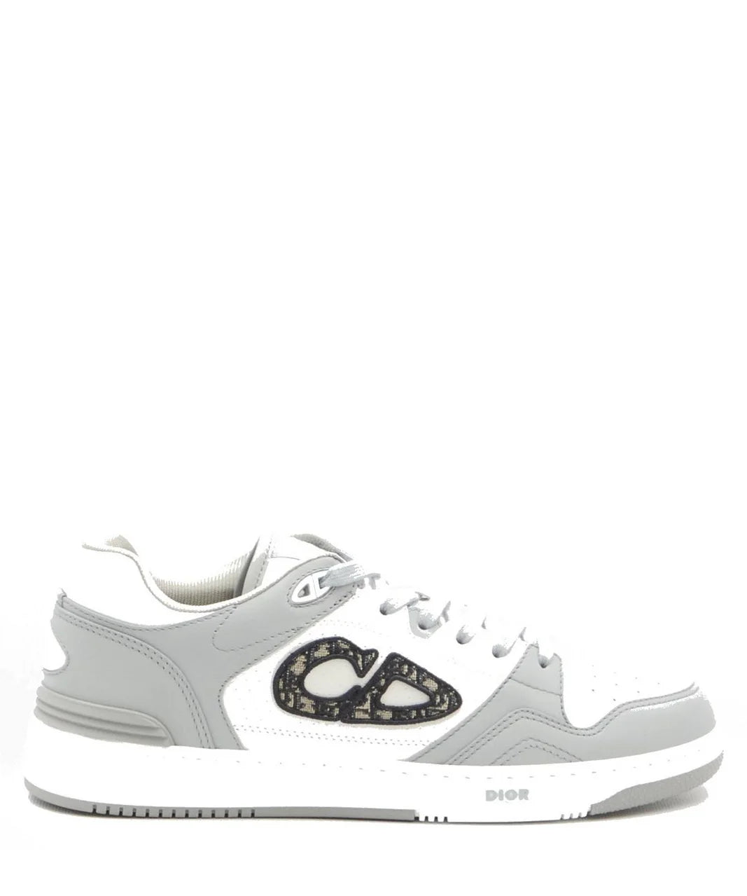 DIOR B57 Dribble Low-Top Sneaker Dior Gray and White Smooth Calfskin