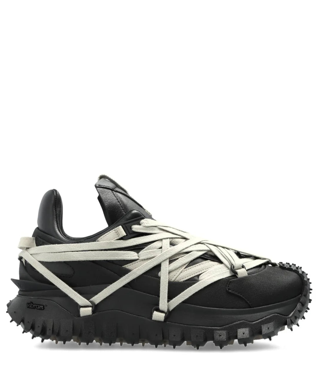 Moncler + Rick Owens Black Trailgrip Megalace Sneakers