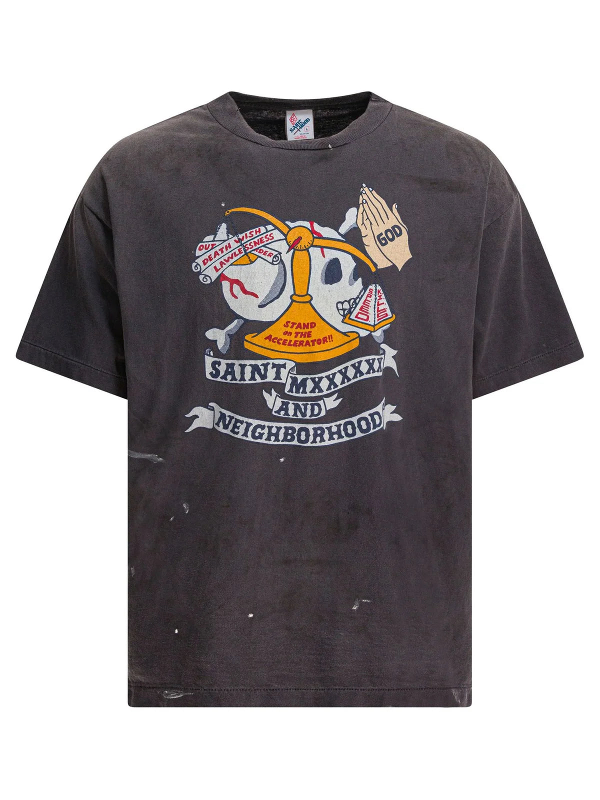 Saint Michael X Neighborhood Pray Tee Black