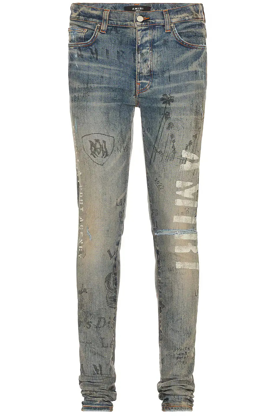 AMIRI Military Stencil Jean Clay Indigo