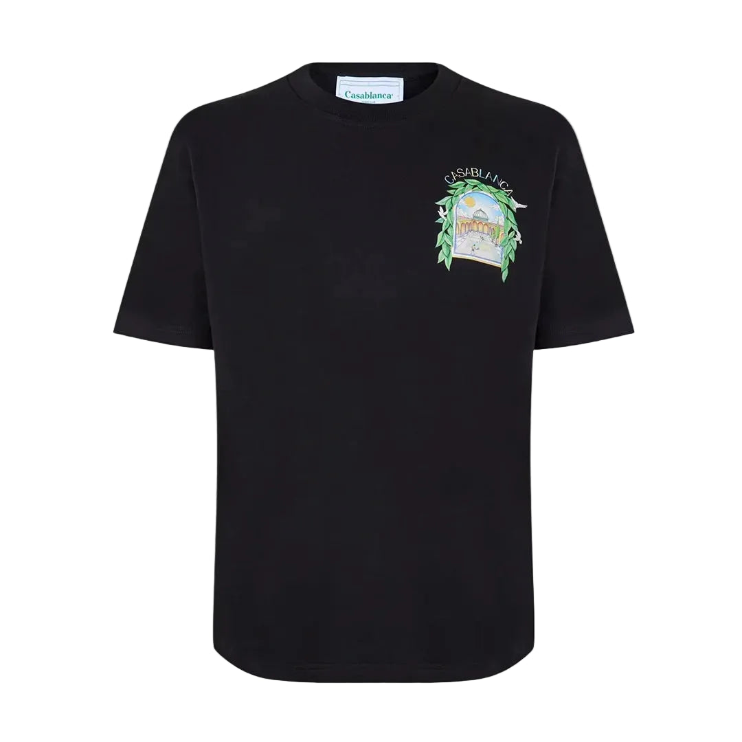 Casa Blanca L'Arche De Tennis Short Sleeve T-Shirt Black