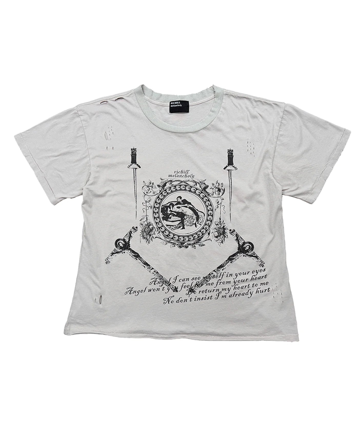 RICHILL Melancholy Dagger Frame Distressed Tee