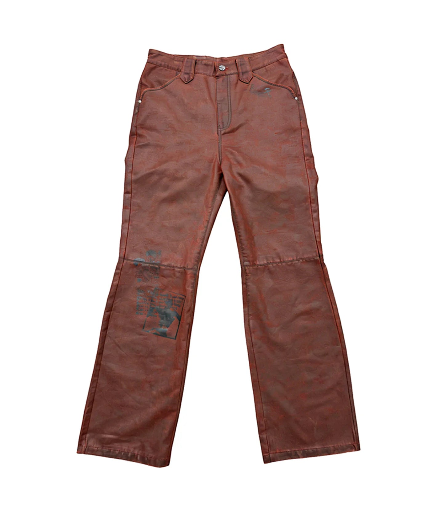RICHILL Melancholy Printed Coated Bootcut Jeans