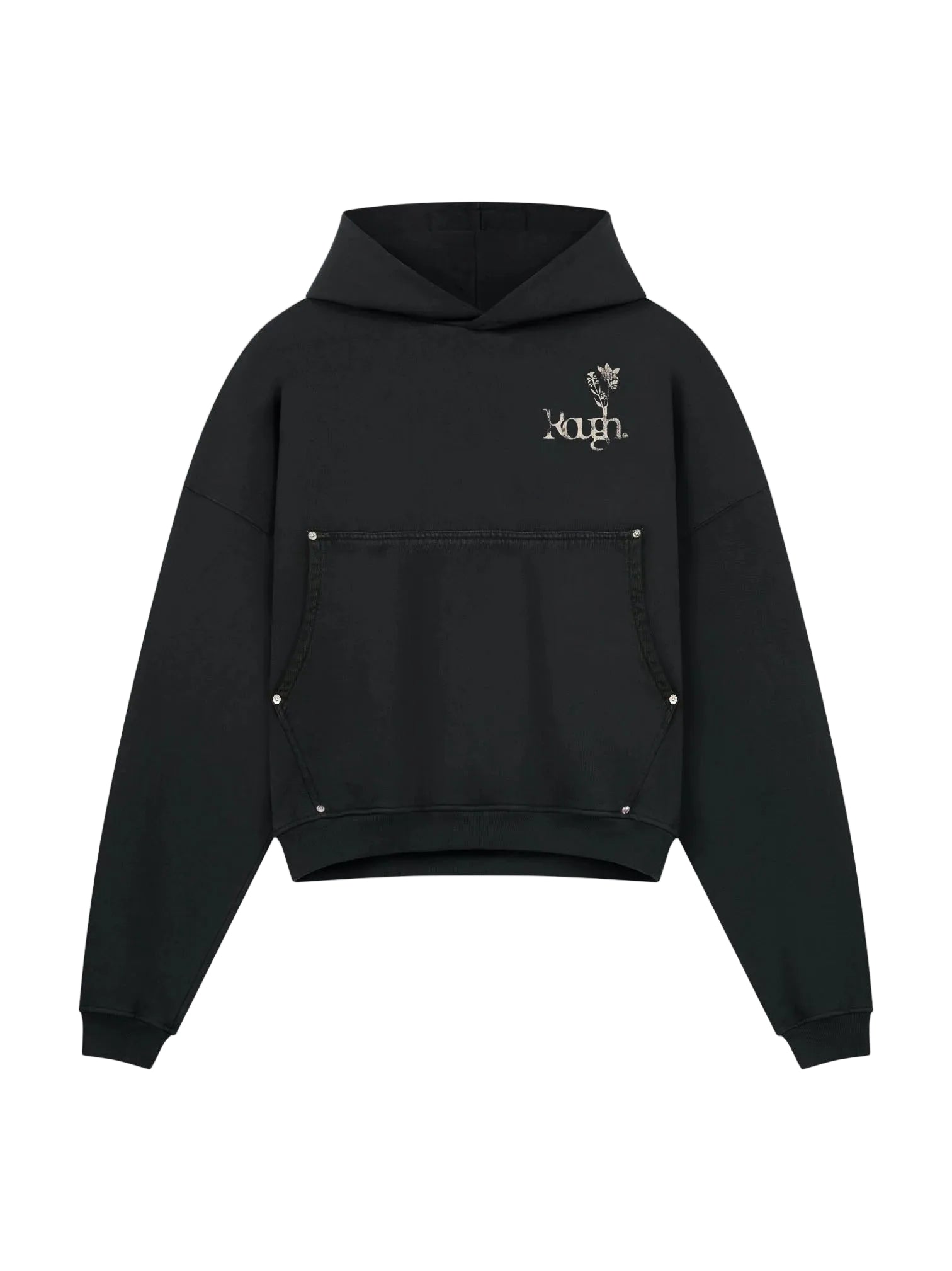 ROUGH BOTANIC HOODIE BLACK