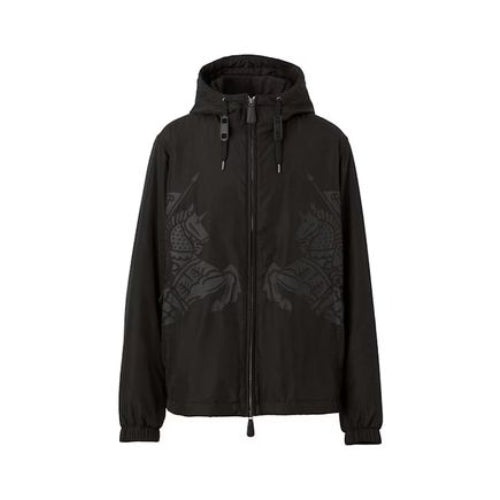 Burberry equestrian knight windbreaker black