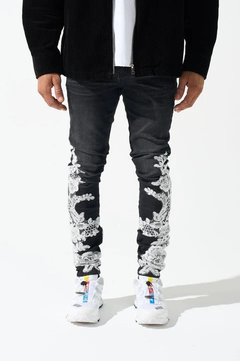 SERENEDE ''& Wisdom" Jeans (Blk/lace)