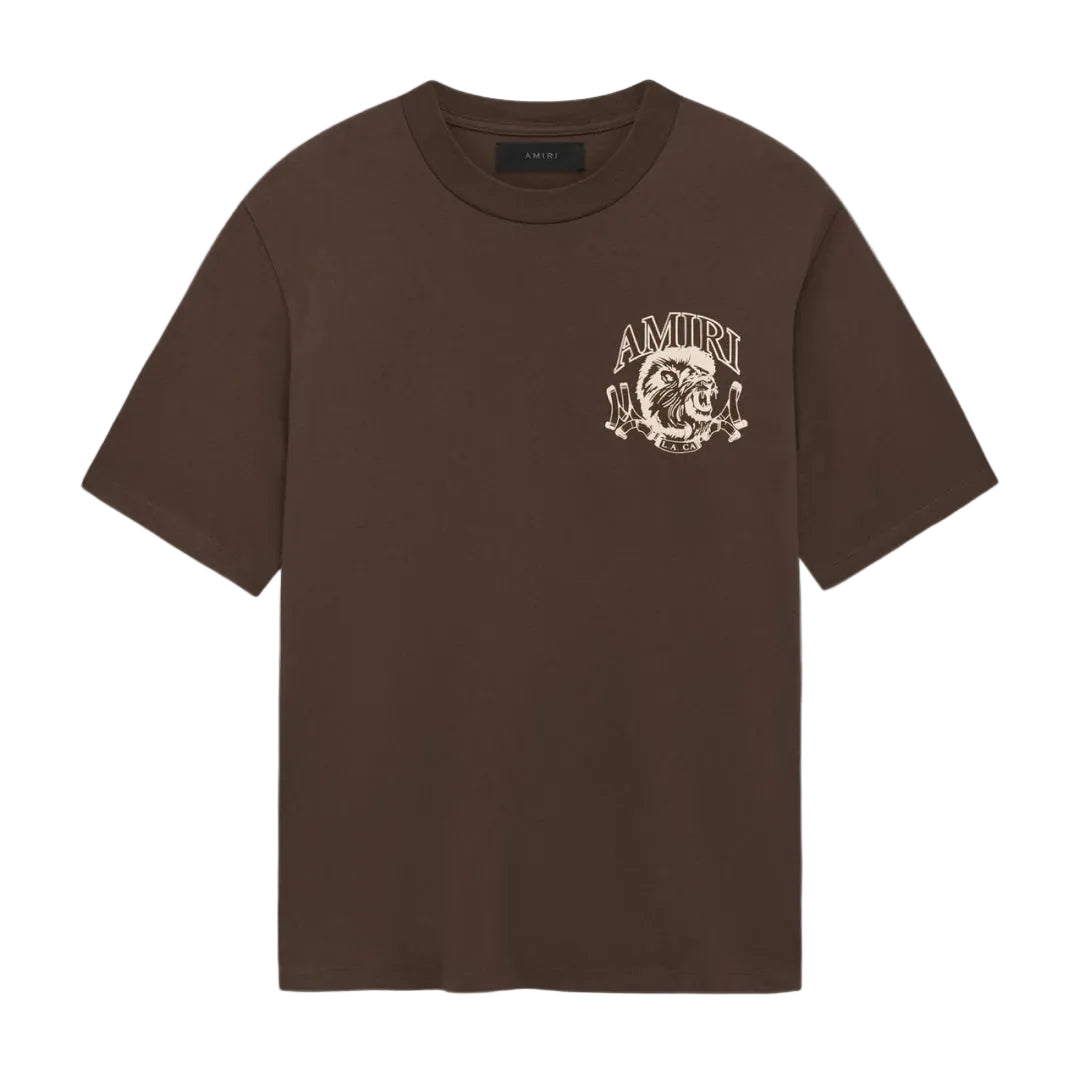 AMIRI Lion Outline Tee Dark Brown