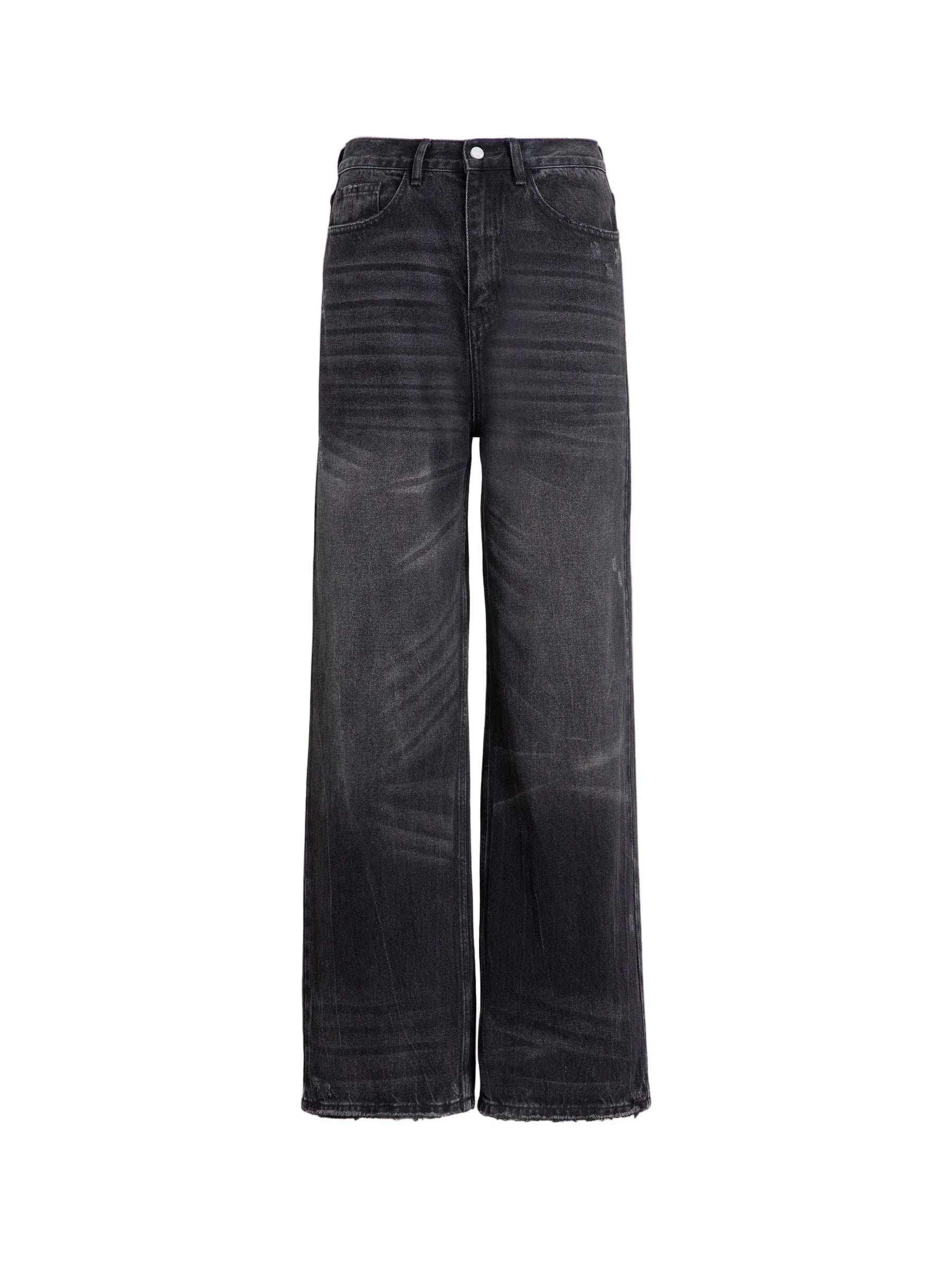 FOUND Lacy Baggy Jeans Black