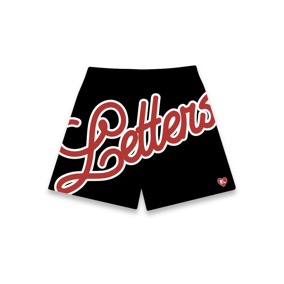 RED LETTERS Letters Mesh Shorts - Varsity