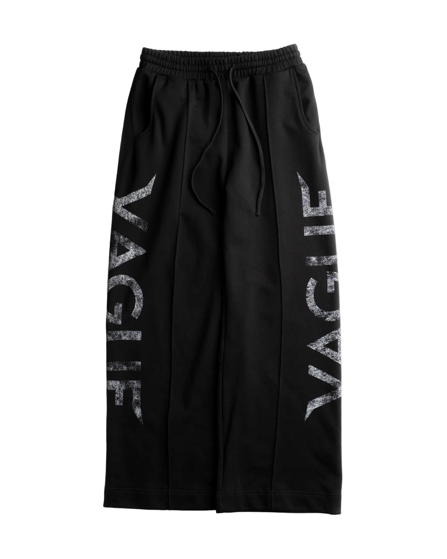 VAGUE PLEATED LOGO SWEATPANTS BLACK