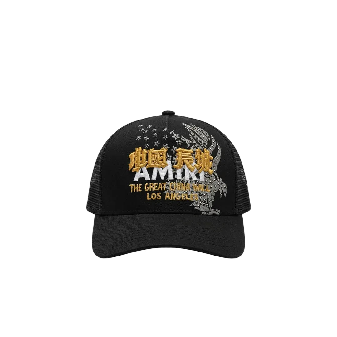 Amiri Eagle Crystal Hat Black