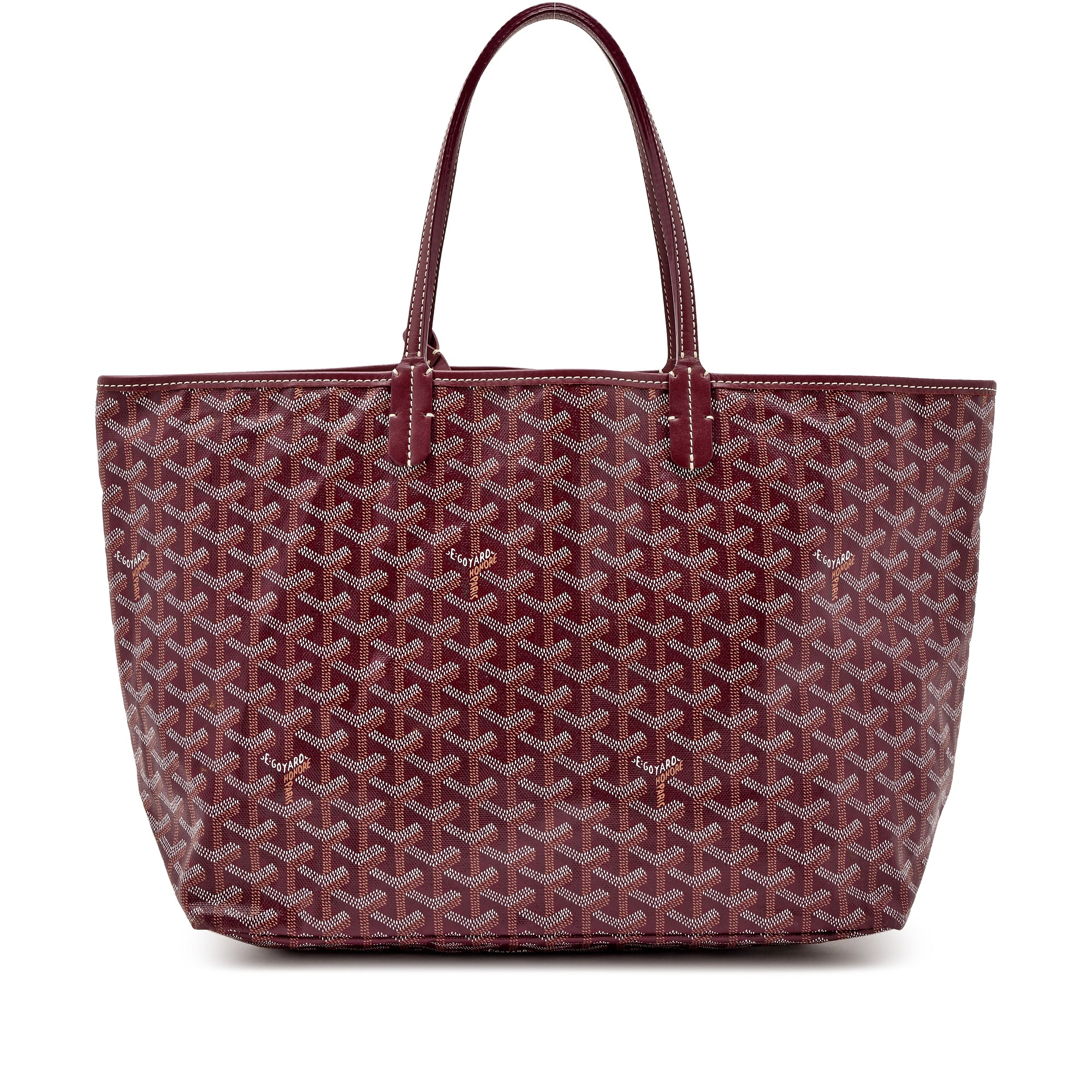 Goyard Burgundy Goyardine Canvas and Chevroches Calfskin Saint Louis PM Tote