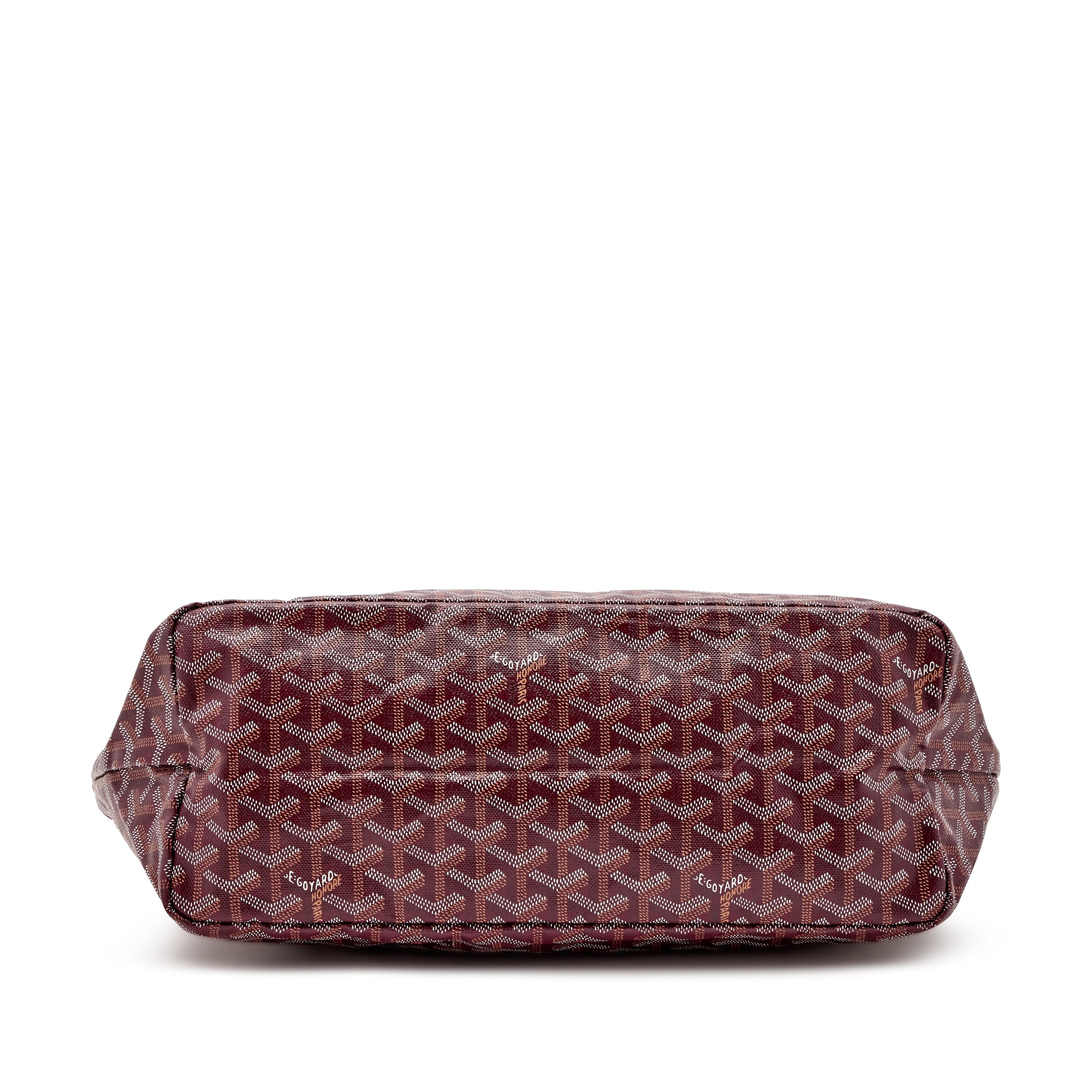 Goyard Burgundy Goyardine Canvas and Chevroches Calfskin Saint Louis PM Tote