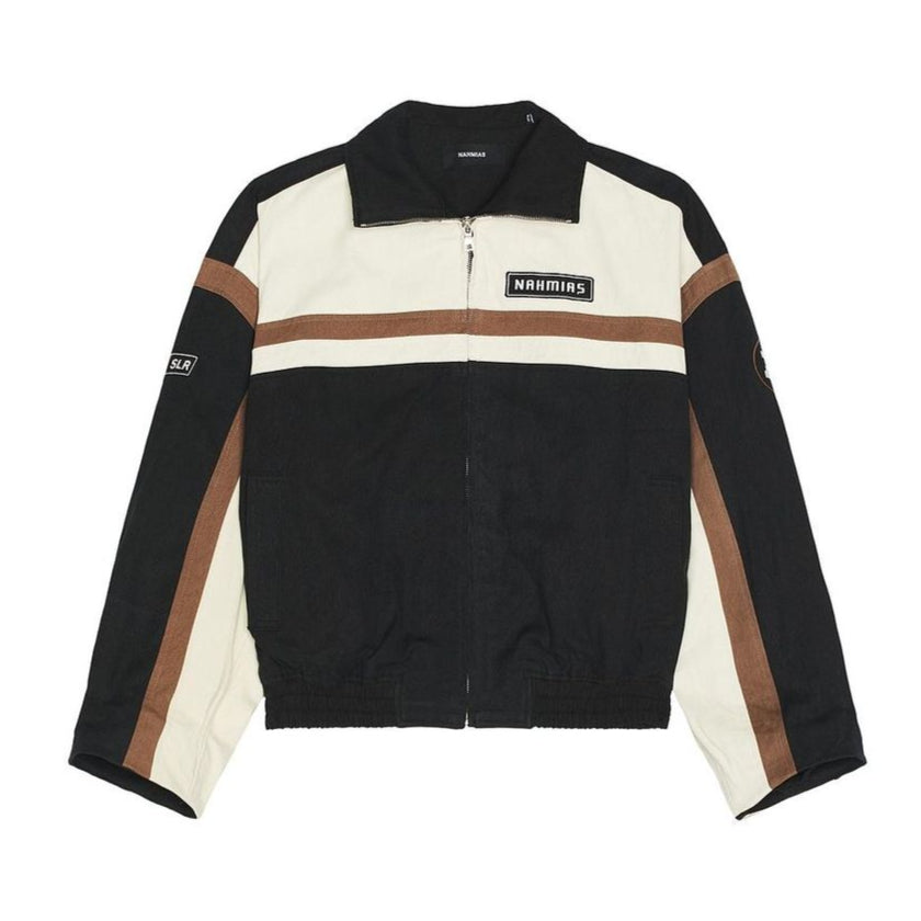 NAHMIAS Canvas Moto Bomber Jacket