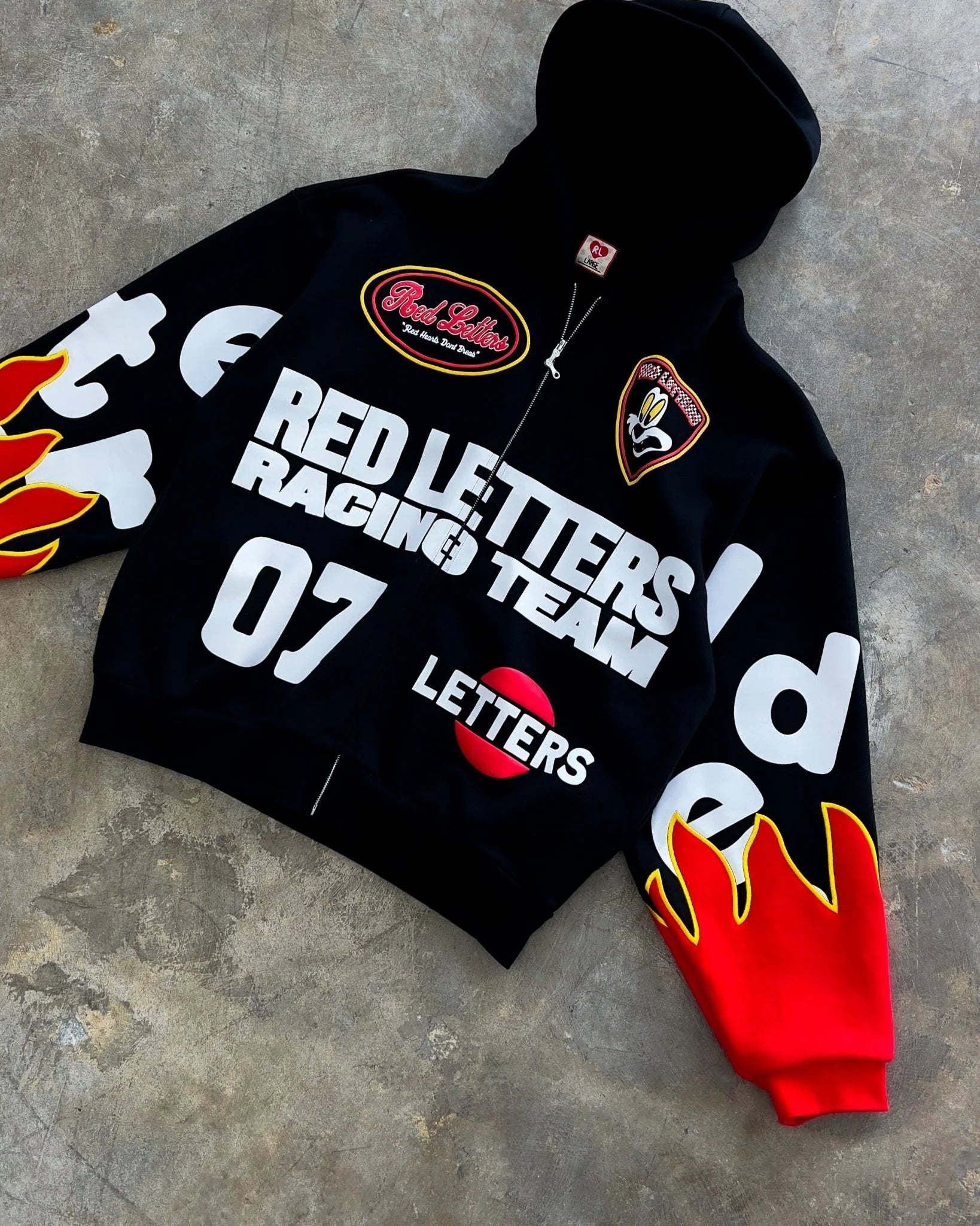RED LETTERS NASHCAR SCATTERED HOODIE