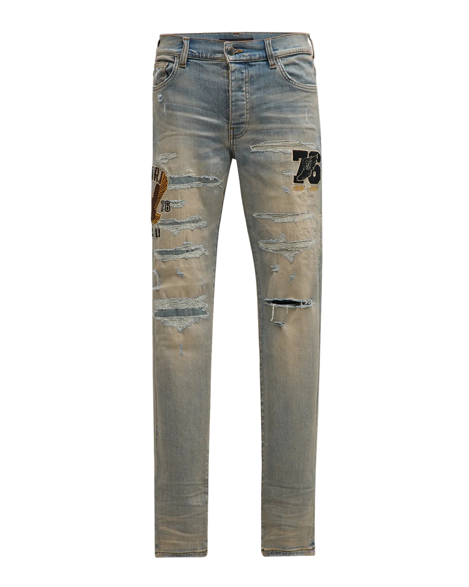AMIRI Antique Indigo Varsity Eagle Jeans