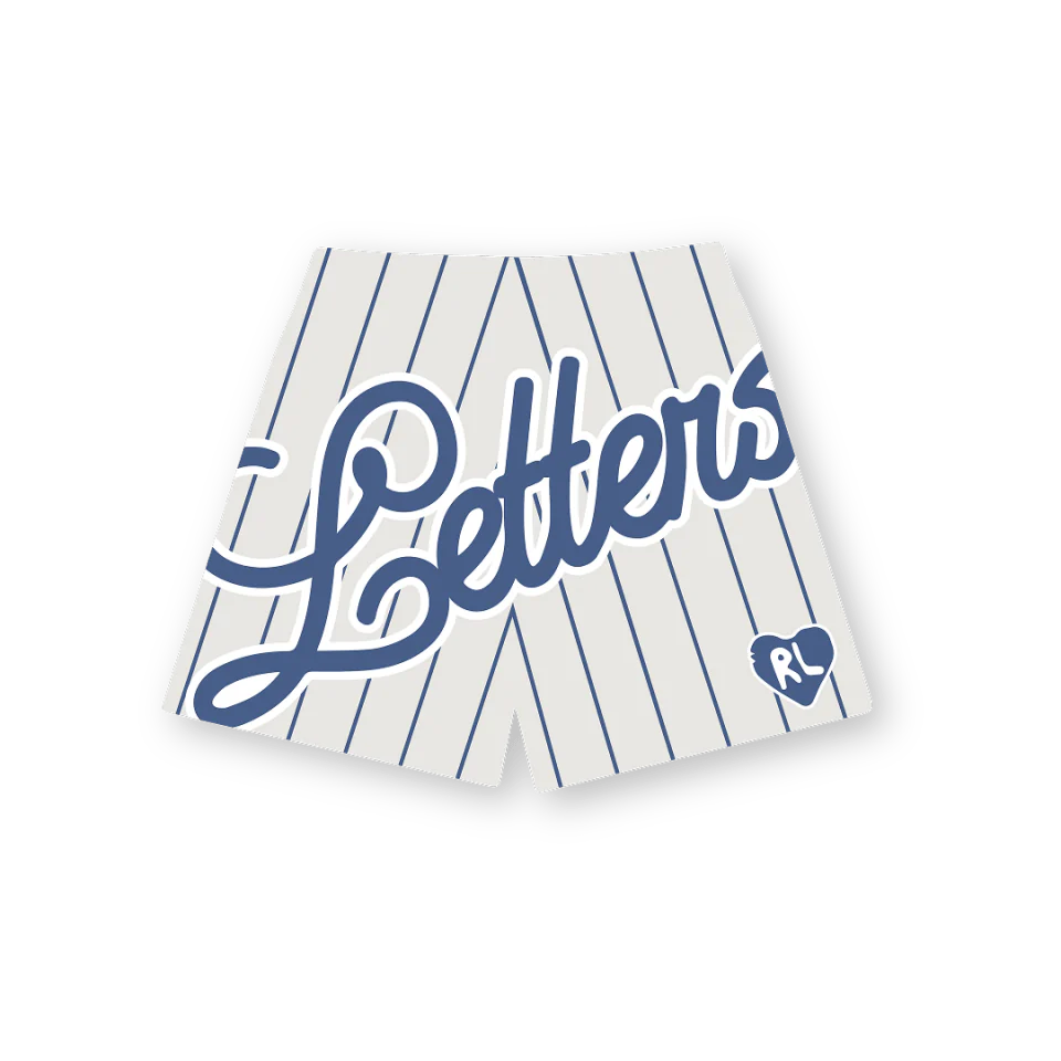 RED LETTERS Pin Letters Mesh Shorts - Cement